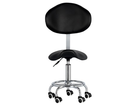 Kosmetická stolička Rodi s opěradlem Black - 4