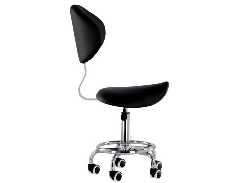 Kosmetická stolička Rodi s opěradlem Black - 3