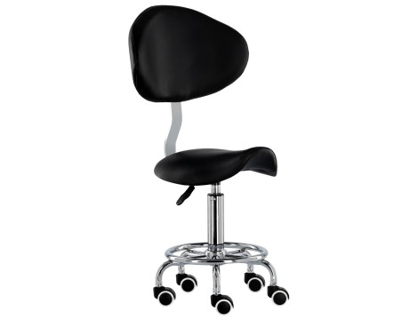 Kosmetická stolička Rodi s opěradlem Black - 2