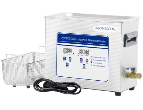 Ultrazvuková vana pro mytí 6,5l kosmetický sterilizátor pro čištění součástí Sonicco ULTRA-031S-C - 7