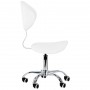 Kosmetická židle s opěrkou bílá - 3