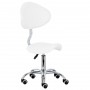 Kosmetická židle s opěrkou bílá - 2