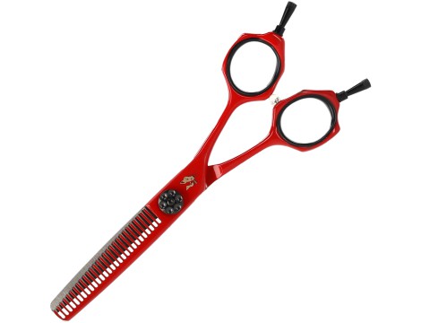 WOLF sada kadeřnické efilační nůžky a nůžky pro praváky 5,5 + pouzdro hřebeny kadeřnické na stříhání vlasů do salonu řada Superior - 2