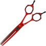 WOLF sada kadeřnické efilační nůžky a nůžky pro praváky 5,5 + pouzdro hřebeny kadeřnické na stříhání vlasů do salonu řada Superior - 2
