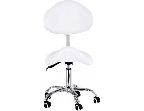 Kosmetický stolička s opěrkou bílý s postupným nastavením - 4