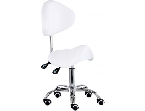 Kosmetický stolička s opěrkou bílý s postupným nastavením - 2