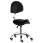 Kosmetická sedlová stolička s opěradlem židle černá - 2