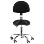 Kosmetická sedlová stolička s opěradlem židle černá - 4