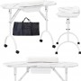Skládací kosmetický stolek na manikúru mobilní bílý MT-017F-WHITE