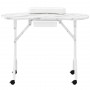 Skládací kosmetický stolek na manikúru mobilní bílý MT-017F-WHITE - 4