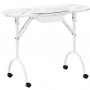 Skládací kosmetický stolek na manikúru mobilní bílý MT-017F-WHITE - 2