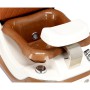 Elektrické kosmetické křeslo s masáží pro pedikúru nohou v lázeňských salonech hnědý - 6