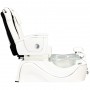 Elektrické kosmetické křeslo s masáží pro pedikúru nohou v lázeňských salonech bílý - 3