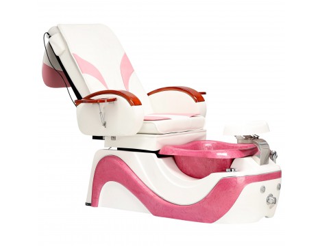 Elektrické kosmetické křeslo s masáží pro pedikúru nohou v lázeňských salonech bílý - 4