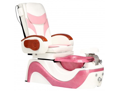 Elektrické kosmetické křeslo s masáží pro pedikúru nohou v lázeňských salonech bílý - 2