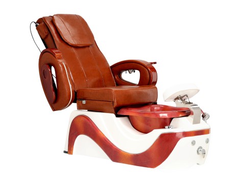 Elektrické kosmetické křeslo s masáží pro pedikúru nohou v lázeňských salonech hnědý - 5