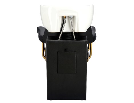 Kadeřnický umyvadlový stolek a 2 x kadeřnické křeslo hydraulická otočná podnožka pro kadeřnický salon myčka pohyblivá miska keramická baterie ruční baterie - 4