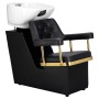 Kadeřnický umyvadlový stolek a 2 x kadeřnické křeslo hydraulická otočná podnožka pro kadeřnický salon myčka pohyblivá miska keramická baterie ruční baterie - 2