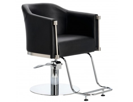 Černý kadeřnický umyvadlový stolek a 2 x kadeřnické křeslo hydraulická otočná podnožka pro kadeřnický salon myčka pohyblivá miska keramická baterie ruční baterie - 3