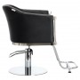 Černý kadeřnický umyvadlový stolek a 2 x kadeřnické křeslo hydraulická otočná podnožka pro kadeřnický salon myčka pohyblivá miska keramická baterie ruční baterie - 4