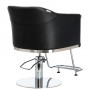 Černý kadeřnický umyvadlový stolek a 2 x kadeřnické křeslo hydraulická otočná podnožka pro kadeřnický salon myčka pohyblivá miska keramická baterie ruční baterie - 5