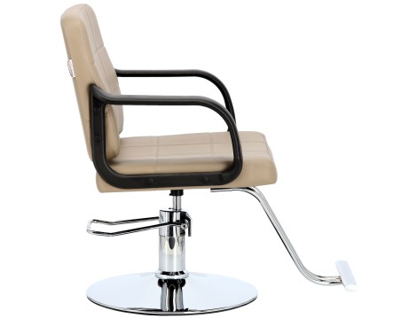 Křeslo pro kadeřníka Luke Hydraulický otáčivý do kadeřnického salonu chromovaný podnožek kadeřnické židle - 3