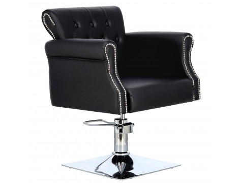 Černý set kadeřnického salonu Kiva a 2x hydraulický otočný kadeřnický židle pro kadeřnický salon pohyblivá umyvadlo keramická mísa baterie sprchy - 3