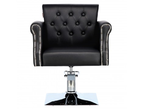 Černý set kadeřnického salonu Kiva a 2x hydraulický otočný kadeřnický židle pro kadeřnický salon pohyblivá umyvadlo keramická mísa baterie sprchy - 4