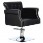 Černý set kadeřnického salonu Kiva a 2x hydraulický otočný kadeřnický židle pro kadeřnický salon pohyblivá umyvadlo keramická mísa baterie sprchy - 3