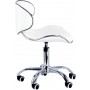 Kosmetická stolička s pohodlným bílým zakřiveným opěradlem - 2