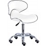 Kosmetická stolička s pohodlným bílým zakřiveným opěradlem - 6