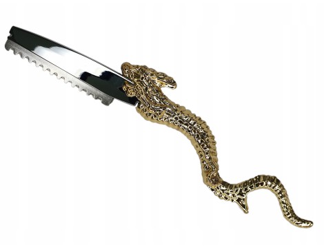 Profesionální zlatý drakový holičský nůž razor