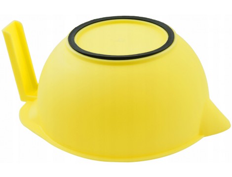Kadeřnická hřebenová miska s rukojetí pro míchání žluté barvy C-35 - 2