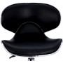 Kosmetická stolička s opěradlem černá zakřivená kadeřnická stolička - 5