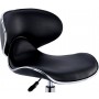 Kosmetická stolička s opěradlem černá zakřivená kadeřnická stolička - 6