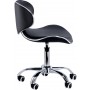 Kosmetická stolička s opěradlem černá zakřivená kadeřnická stolička - 3