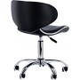 Kosmetická stolička s opěradlem černá zakřivená kadeřnická stolička - 4